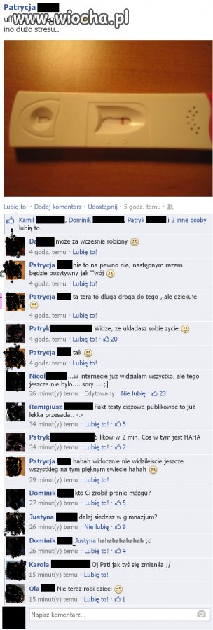 Negatywny test ciążowy