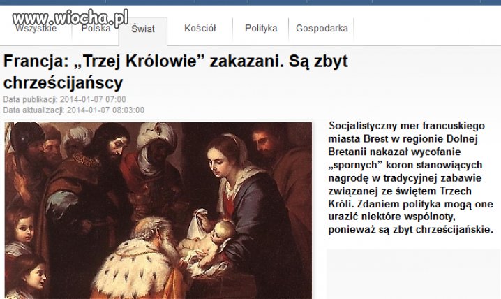 Trzej królowie zbyt chrześcijańscy