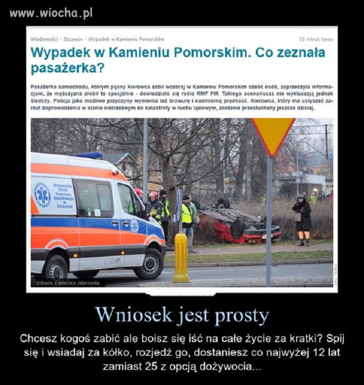 Wypadek w Kamieniu Pomorskim