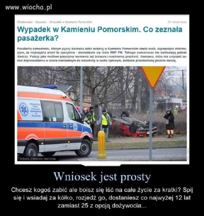 Wypadek w Kamieniu Pomorskim