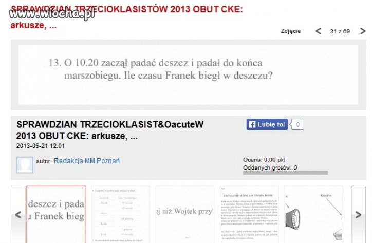 Sprawdzian trzecioklasistów 