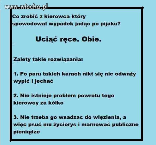 Proste rozwiązanie problemu pijanych kierowców