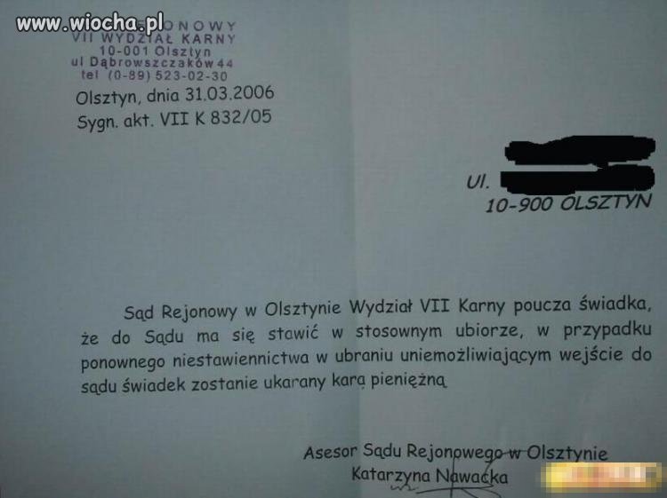 Może jeszcze by tak muchę miał założyć?