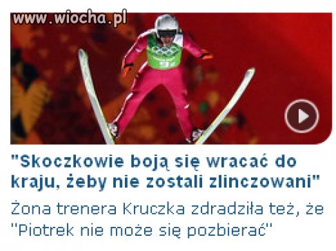Wiocha dla "kibiców" jeśli padną słowa krytyki! 
