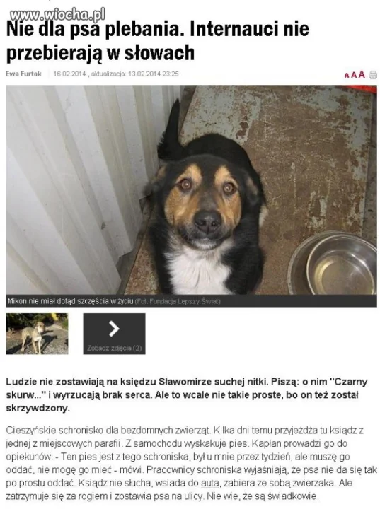 Nie dla psa plebania...