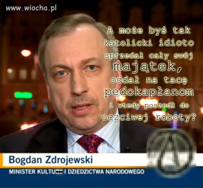 Temu ministrowi kultu już podziękujmy.