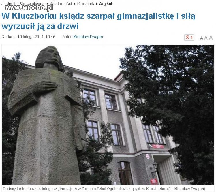 Wytargał za kudły a na koniec zasadził kopa...