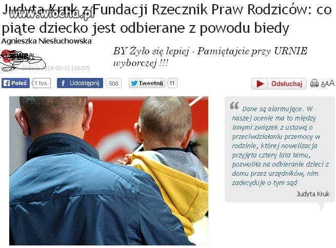 Ostatnio Tusk podał, że to promil w tych sprawach!