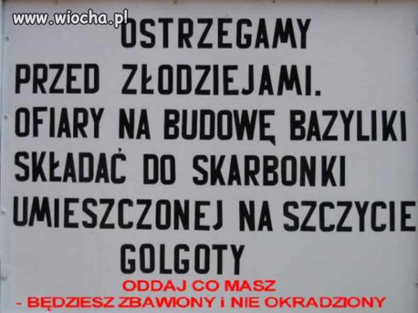 Złodzieje ostrzegają przed złodziejami