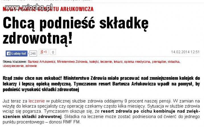 Rząd znów chce nas oskubać!!!