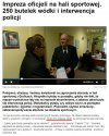 Impreza oficjeli na hali sportowej