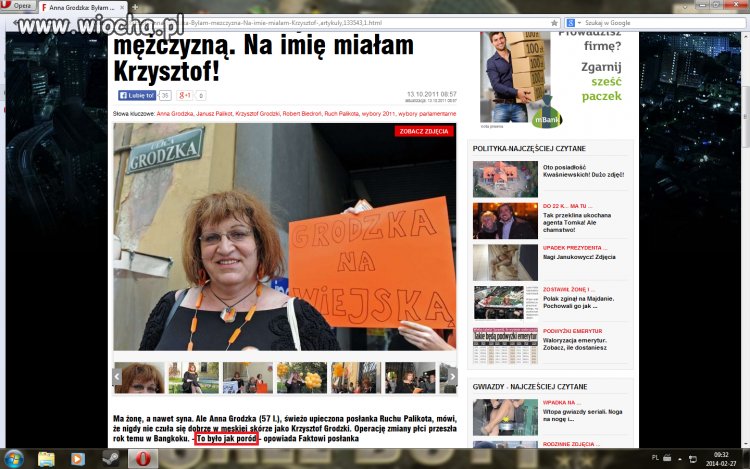 Anna Grodzka-byłam mężczyzną, a na imię miałam-Krzyś