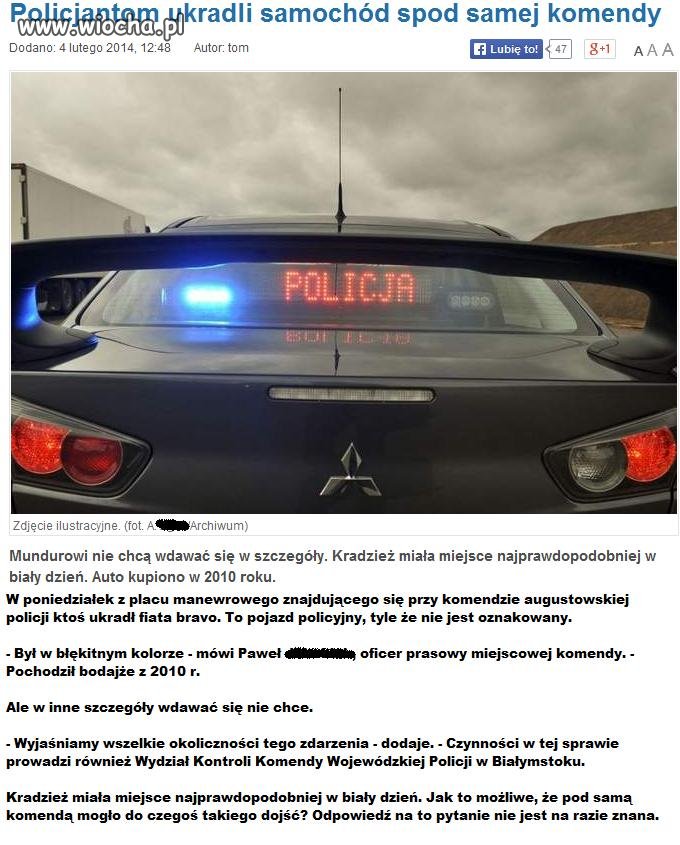 W Polsce nawet policja nie ochroni