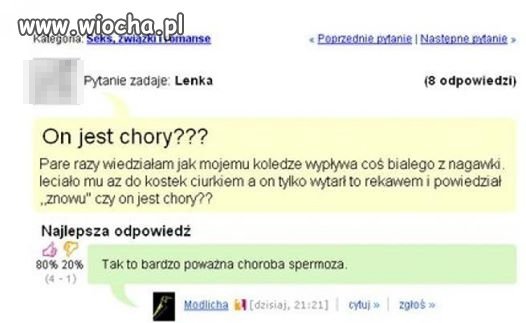 On jest chory???
