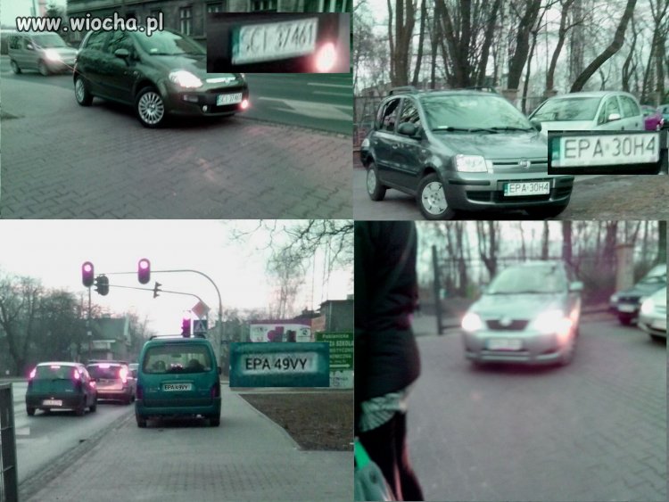 Parkowanie przy SP9 w Pabianicach.