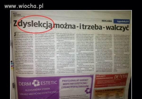 Dysleksja...