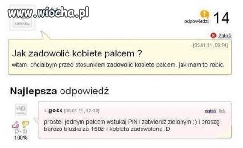 Jak zadowolić kobietę palcem