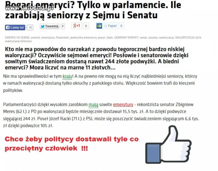 Pasożyty żyją jak króle, a biedny emeryt??