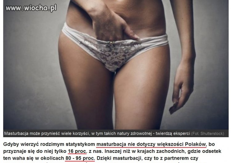 Wg badań Polacy nie masturbują się ze strachu...