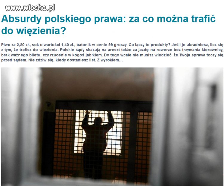 I za takie pierdoły można trafić do więzienia