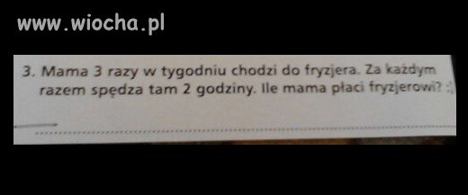 Zadanie z III klasy podstawówki