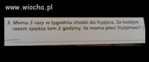 Zadanie z III klasy podstawówki