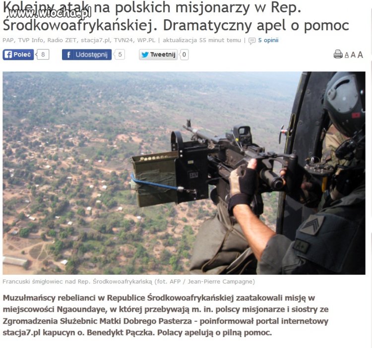 Odgłosy strzelaniny, w tym z broni ciężkiej
