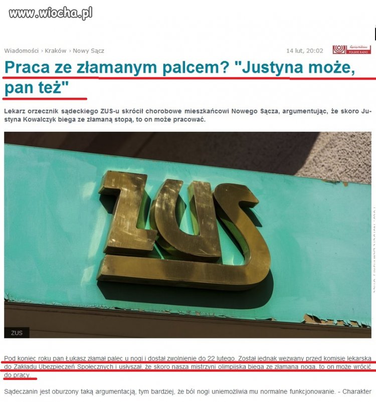 Lekarze ZUS-u chorzy tak jak ta instytucja...