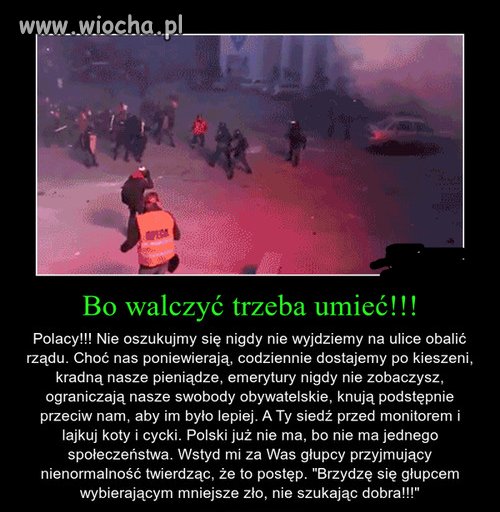 "Wstyd mi za was...!  "