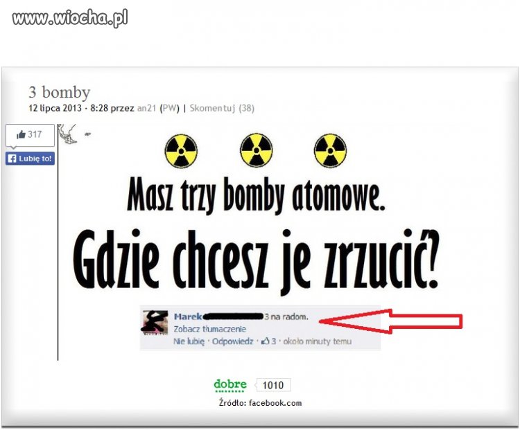 Masz 3 bomby atomowe