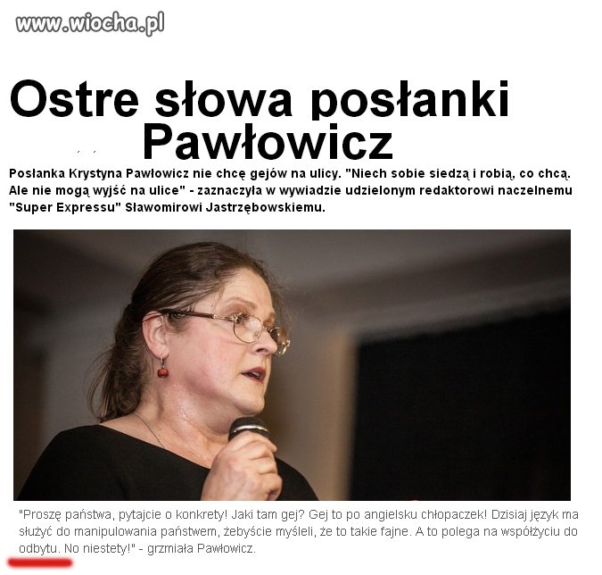 Pani poseł szerzy pornografię