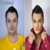 Makijaż męski przed i po