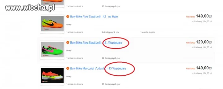 Wypżedarz na Allegro