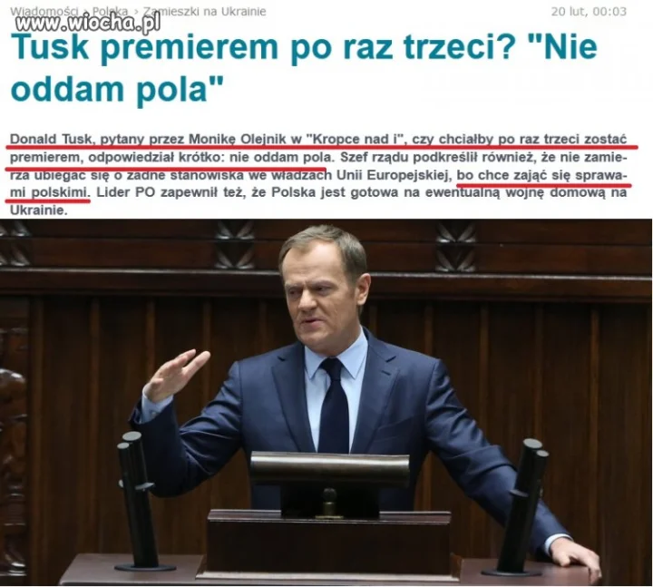 Tusk PO raz trzeci.