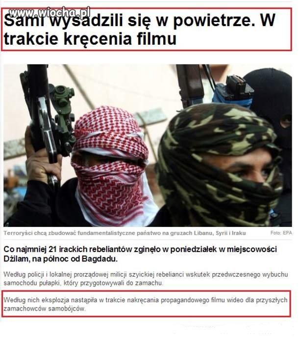 Sami wysadzili się w powietrze 