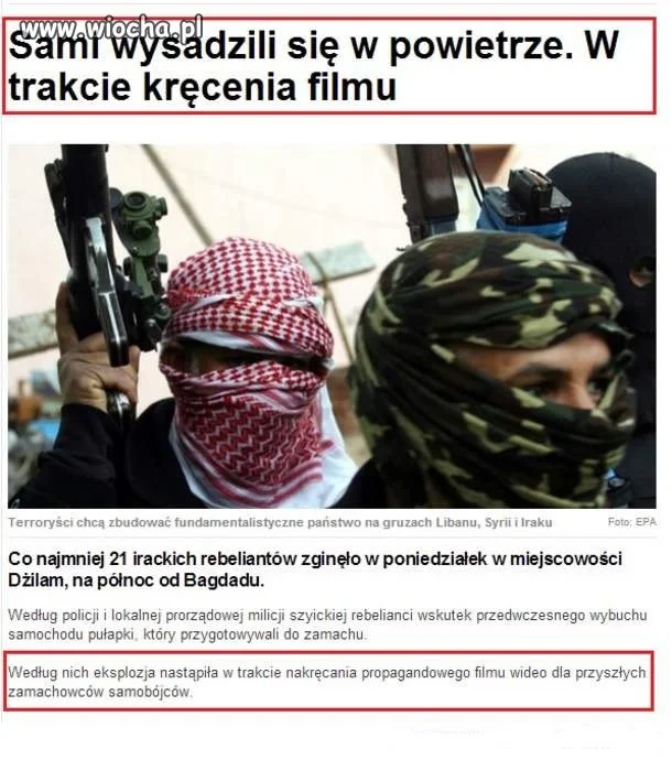 Sami wysadzili się w powietrze 