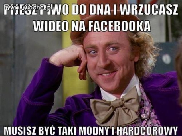 Picie piwa na facebooku 