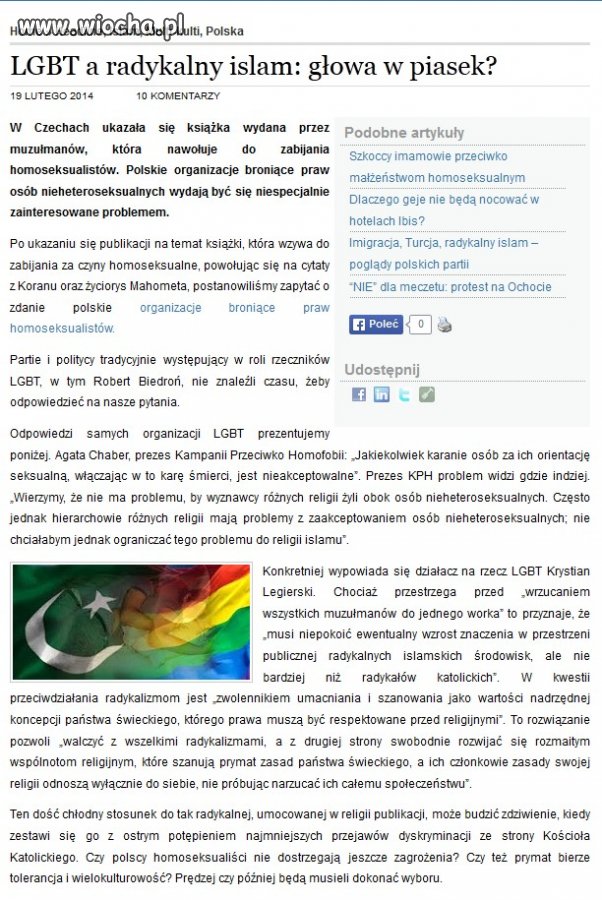 Zakłamanie i obłuda środowisk LGBT