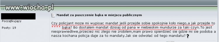 Ciekawe jak policjant uzasadnił na mandacie