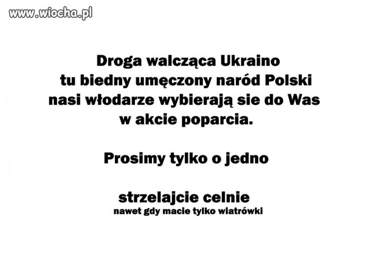 Prośba do Ukrainy