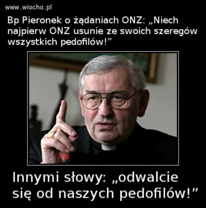 Po raz kolejny staje w obronie księży pedofilów!