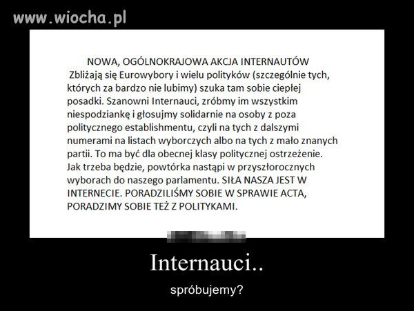 Do internautów: