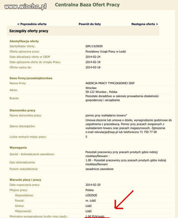 Oferta pracy w Łódzkim pośredniaku 