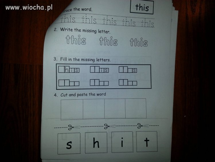 Praca domowa dziecka... 