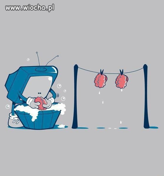 Telewizja pierze mózgi
