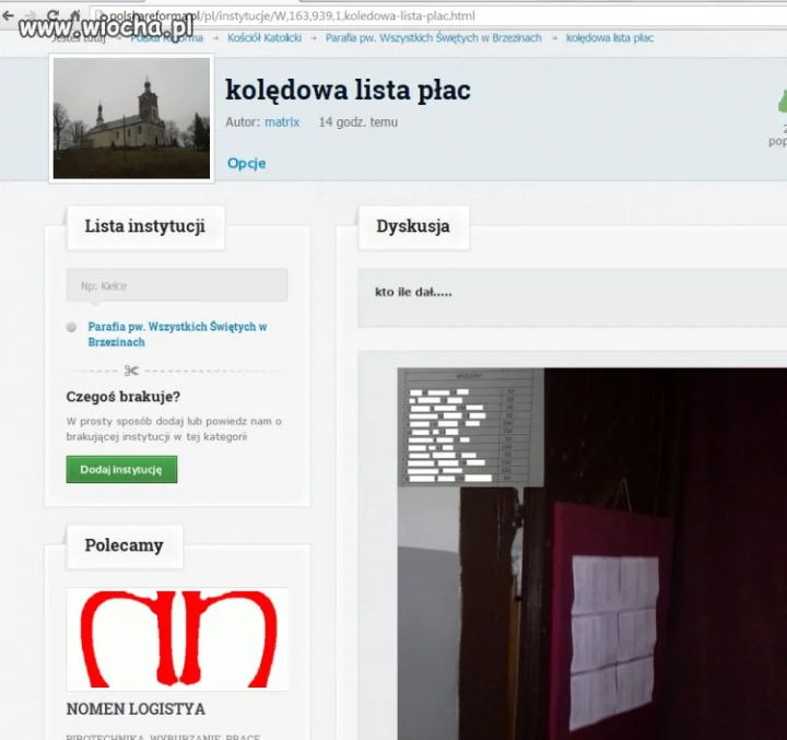Kolędowa lista płac