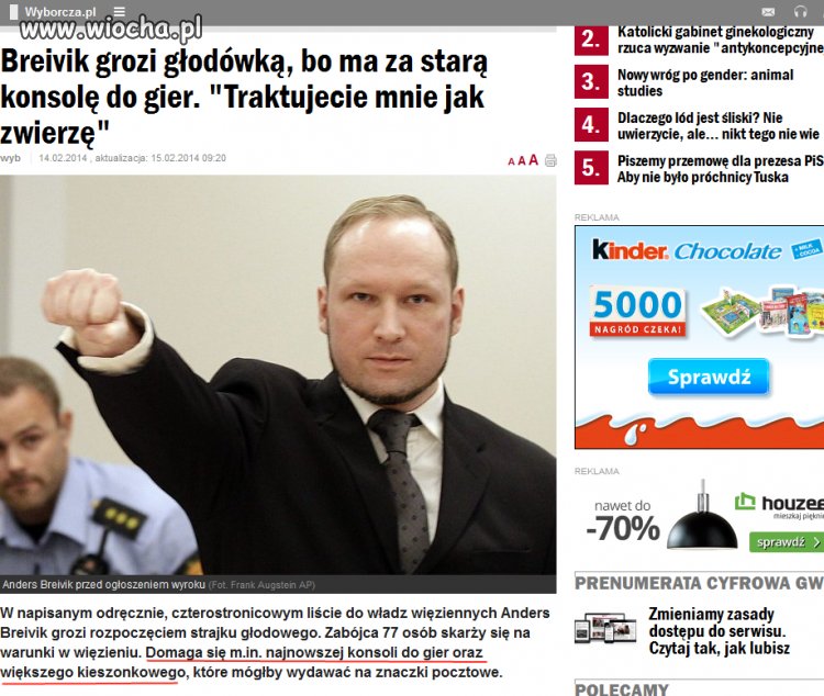 Zabił 77 osób! Powinien zdechnąć z głodu