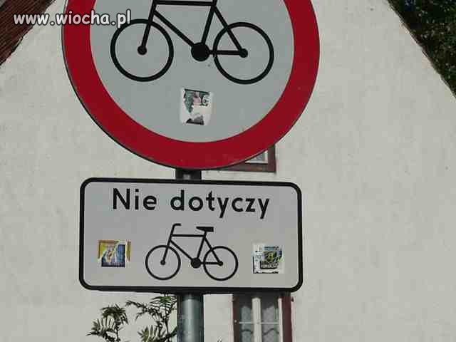 Zakaz jeżdżenia rowerem