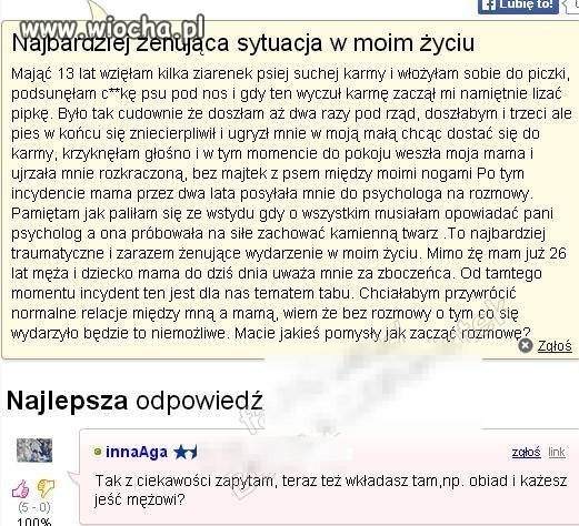 "Sucha karma w piczce"