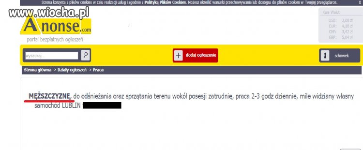 Męższczyzna poszukiwany!!!